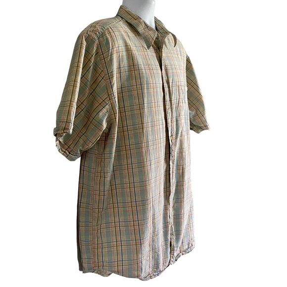 Roundtree & Yorke Collection Short Sleeve Button-Down Shirt Men's Large - Picture 4 of 7